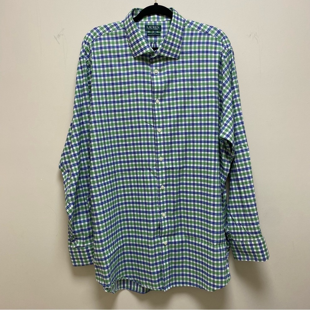 Lauren Ralph Lauren Performance Stretch Long Sleeve Tall Fit Button Up 19 36/37